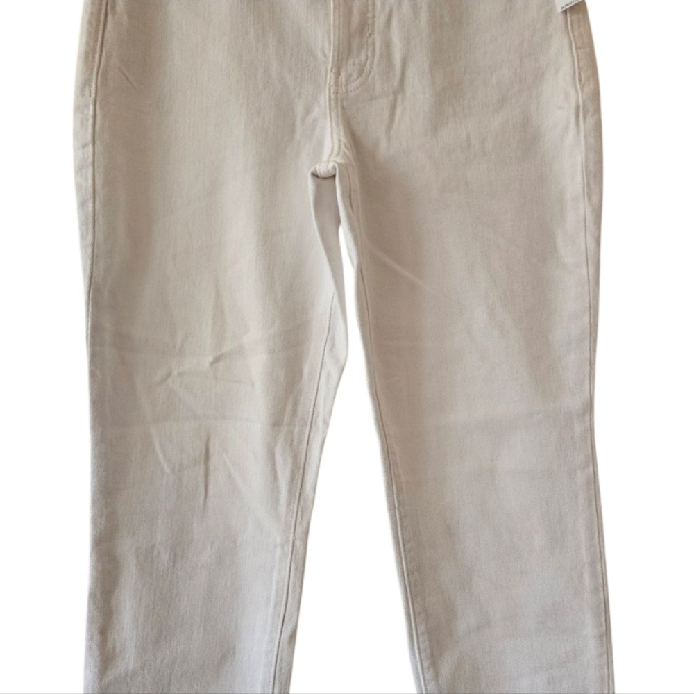 1 OLD NAVY O.G STRAIGHT HIGH RISE WHITE JEANS PETITE SIZE 4P - Picture 5 of 6